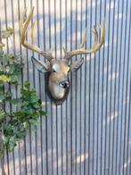 Beeld, muurmodel hoofd hert - 46 cm - polyresin