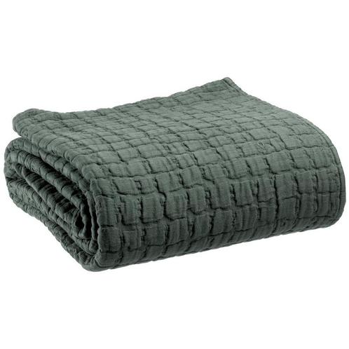 Bedsprei stonewashed Swami Thyme 240 x 260, Huis en Inrichting, Woonaccessoires | Plaids en Woondekens, Nieuw, Verzenden