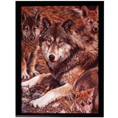 3d schilderij Wolf met jongen NIEUW, Huis en Inrichting, Woonaccessoires | Schilderijen, Tekeningen en Foto's, Nieuw, Ophalen of Verzenden