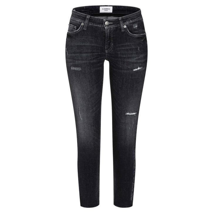 Cambio • destroyed jeans Liu Short • 42, Kleding | Dames, Spijkerbroeken en Jeans, Zwart, Nieuw, Verzenden