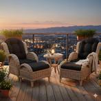 Naturel relax lounge tuinstoel - olefin black, Tuin en Terras, Tuinstoelen, Ophalen of Verzenden, Nieuw