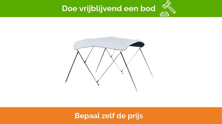 Bieden: Carver 3 bow 67 to 72 inch white vinyl bimini canva, Watersport en Boten, Bootonderdelen, Nieuw, Zeilboot of Motorboot