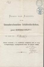 aandeel Stoomdorsmachine Schildwolde-Hellum, 1899, Ophalen of Verzenden, Voor 1920, Aandeel