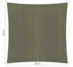 Premium schaduwdoek 3.6x3.6m vierkant waterdoorlatend De..., Tuin en Terras, Nieuw