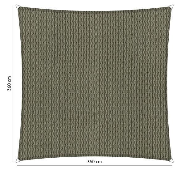 Premium schaduwdoek 3.6x3.6m vierkant waterdoorlatend De..., Tuin en Terras, Schaduwdoeken