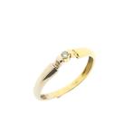 Bicolor gouden solitair ring met diamant; 0,04 ct. | Heren, Gebruikt, Overige kleuren, 20 of groter, Heer