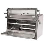 Houtskooloven-bbq, gn 2/1 + gn1/1 (150 kg/h)- hefbare deur/r, Verzenden
