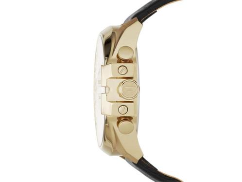 Diesel DZ4344 - Horloge - Leer - Zwart - 53 mm, Huis en Inrichting, Woonaccessoires | Overige, Zo goed als nieuw, Verzenden