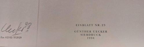 Günther Uecker (1930-2025) - Einblatt Nr. 23, Antiek en Kunst, Antiek | Overige Antiek