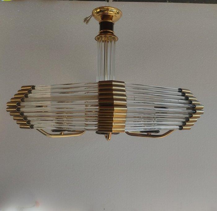 Plafondlamp - Kristal, Metaal, Antiek en Kunst, Antiek | Lampen