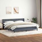 vidaXL Boxspring met matras fluweel donkergrijs 180x220 cm, Huis en Inrichting, Slaapkamer | Bedden, Verzenden, Nieuw, Grijs, Stof