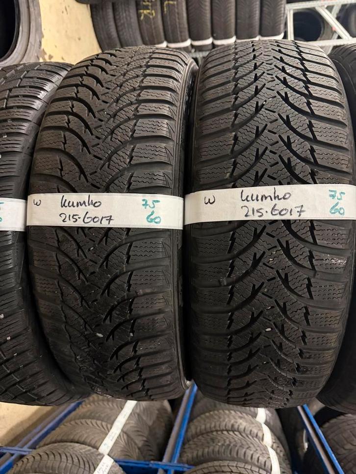 215-60-17 Kumho Winterbanden 7.5mm Incl Montage 215 60 17, Auto-onderdelen, Banden en Velgen, 17 inch, Winterbanden, 215 mm, Personenwagen