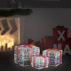 vidaXL Kerstverlichting geschenkdozen 3 st decoratief acryl, Diversen, Kerst, Verzenden, Nieuw