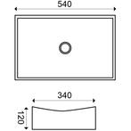 Wiesbaden Slide Waskom Rechthoekig - 55x35x12cm - Keramiek -, Doe-het-zelf en Verbouw, Ophalen of Verzenden, Nieuw