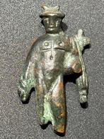 Oud-Romeins Brons Beeldje van Mercurius de Boodschapper,, Antiek en Kunst