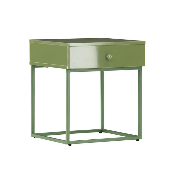 *WOONWINKEL* Metalen Nachtkastje Met Lade Groen, Huis en Inrichting, Slaapkamer | Nachtkastjes, Nieuw, Verzenden