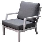 New York lounge tuinstoel aluminium wit, Tuin en Terras, Ophalen of Verzenden, Nieuw, Aluminium