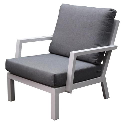 New York lounge tuinstoel aluminium wit, Tuin en Terras, Tuinsets en Loungesets, Nieuw, Aluminium, Ophalen of Verzenden
