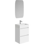 Xellanz Mini Onderkast Met 2 Laden Glans Wit En Wastafel, Huis en Inrichting, Badkamer | Badkamermeubels, Ophalen of Verzenden
