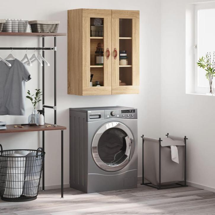 vidaXL Wandkast 69,5x34x90 cm sonoma eikenkleurig, Huis en Inrichting, Kasten | Buffetkasten, 25 tot 50 cm, Nieuw, Overige houtsoorten
