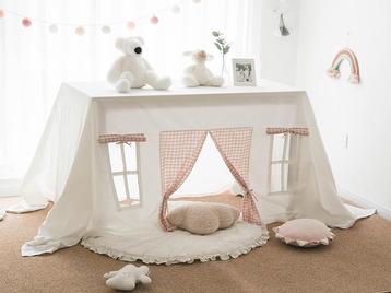 Tafeltent - 275x210cm - Geruit Roze beschikbaar voor biedingen