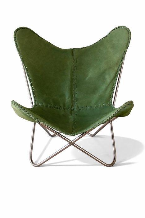 Stoel - Vlinderstoel - Leder, Antiek en Kunst, Kunst | Designobjecten