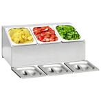 vidaXL Gastronormbakkenhouder met 3 GN 1/6 bakken roestvrij, Huis en Inrichting, Verzenden, Nieuw