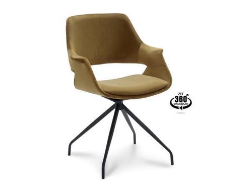 Veiling - Eetkamerstoel Kenny (set van 6) Draaibaar - Velvet, Huis en Inrichting, Stoelen, Nieuw