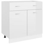 Onderkast met Lade Lyon - 80cm - Retourdeal - Hoogglans Wit, Huis en Inrichting, Keuken | Keukenelementen, Wit, Nieuw, Minder dan 100 cm