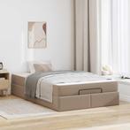 vidaXL Bedframe met matras met matras 2 pcs Tan PVC, Huis en Inrichting, Slaapkamer | Bedden, Verzenden, Nieuw