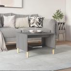 vidaXL Salontafel 60x50x40 cm bewerkt hout grijs sonoma, 50 tot 100 cm, Verzenden, Nieuw, 50 tot 100 cm