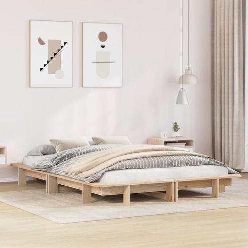 Bedframe 140x190 Grenenhout - Retourdeal! 55% Korting, Huis en Inrichting, Slaapkamer | Bedden, 160 cm, 210 cm, Bruin, Nieuw, Hout