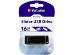Verbatim Slider - USB-stick - 16 GB, Telecommunicatie, Mobiele telefoons | Toebehoren en Onderdelen, Nieuw, Verzenden