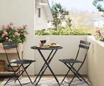Opvouwbare 3-delige Bistroset – Tafel & 2 Stoelen Buiten, Tuin en Terras, Verzenden, Nieuw