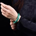 Natuurlijke Malachiet Bangle - Zorgvuldig gesneden en, Verzamelen, Mineralen en Fossielen