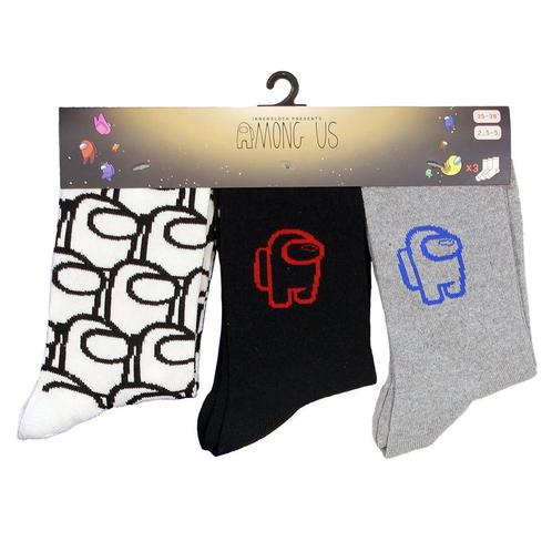 Among Us Outline 3 Pack Sokken - Officiële Merchandise, Kinderen en Baby's, Kinderkleding | Overige