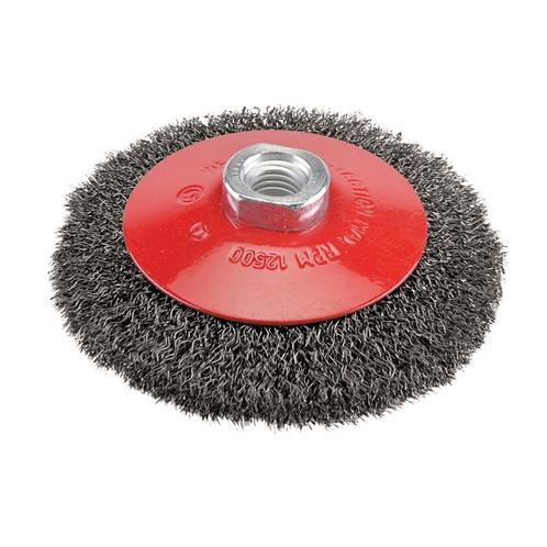 Silverline Staalborstel - Gegolfd Staaldraad - Ø 115 mm -.., Doe-het-zelf en Verbouw, Gereedschap | Slijpmachines, Nieuw, Ophalen of Verzenden