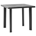 vidaXL Tuintafel 80x75x72 cm kunststof antraciet, Verzenden, Nieuw, Kunststof