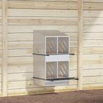 vidaXL Kippennestkast met 4 vakken gegalvaniseerd metaal, Verzenden, Nieuw