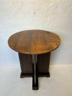 Bijzettafel - Art Deco Ronde Bijzettafel met Kruisvormige, Antiek en Kunst, Kunst | Designobjecten