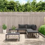 vidaXL 6-delige Loungeset met kussens poly rattan, Verzenden, Nieuw, Loungeset