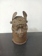 bronzen - Brons - Tête du Benin - Nigeria, Antiek en Kunst, Kunst | Niet-Westerse kunst