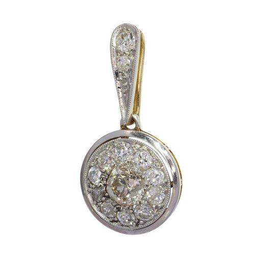 Zonder Minimumprijs - Hanger - 18 karaat Geel goud, Witgoud, Sieraden, Tassen en Uiterlijk, Antieke sieraden