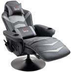 Gamestoel - Massagefunctie - Verstelbare rugleuning - Grijs, Huis en Inrichting, Fauteuils, Ophalen of Verzenden, Nieuw, Stof