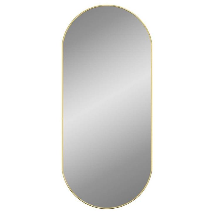 Wandspiegel ovaal 100x45 Goud | Tweedekansje, Huis en Inrichting, Woonaccessoires | Spiegels, Nieuw, 100 tot 150 cm, Minder dan 50 cm
