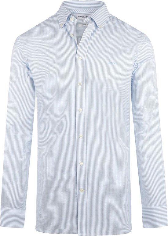 2dekans | McGregor Overhemd Oxford Streep Lichtblauw - Maat, Kleding | Heren, Overhemden, Blauw, Zo goed als nieuw, Ophalen of Verzenden