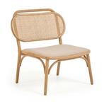 *WOONWINKEL* Kave Home Doriane Retro Webbing Fauteuil Nature, Huis en Inrichting, Fauteuils, Nieuw, Hout, Verzenden