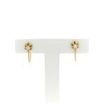 Gouden vintage oorclips met diamant | 0,10 ct. (oorklem), Sieraden, Tassen en Uiterlijk, Gebruikt, Overige kleuren, Ophalen of Verzenden