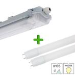 LED TL armatuur IP65 120 cm incl. 2x LED TL buis 18W 4000K, Verzenden, Nieuw, Functioneel