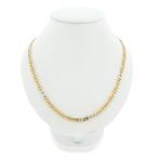 Bicolor gouden heren ketting met wiebertjes | 62,5 cm, Ophalen of Verzenden, Gebruikt, Overige kleuren, Goud